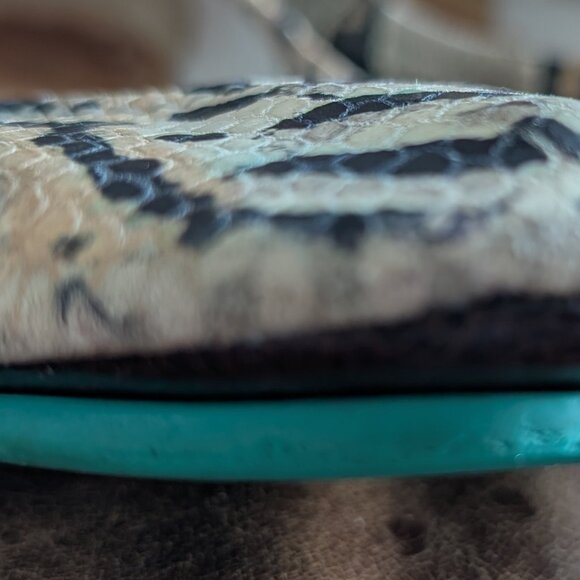 TIEKS "SAND SNAKE" PRINTED LEATHER BALLET FLATS SIZE 7 USED - Picture 6 of 15